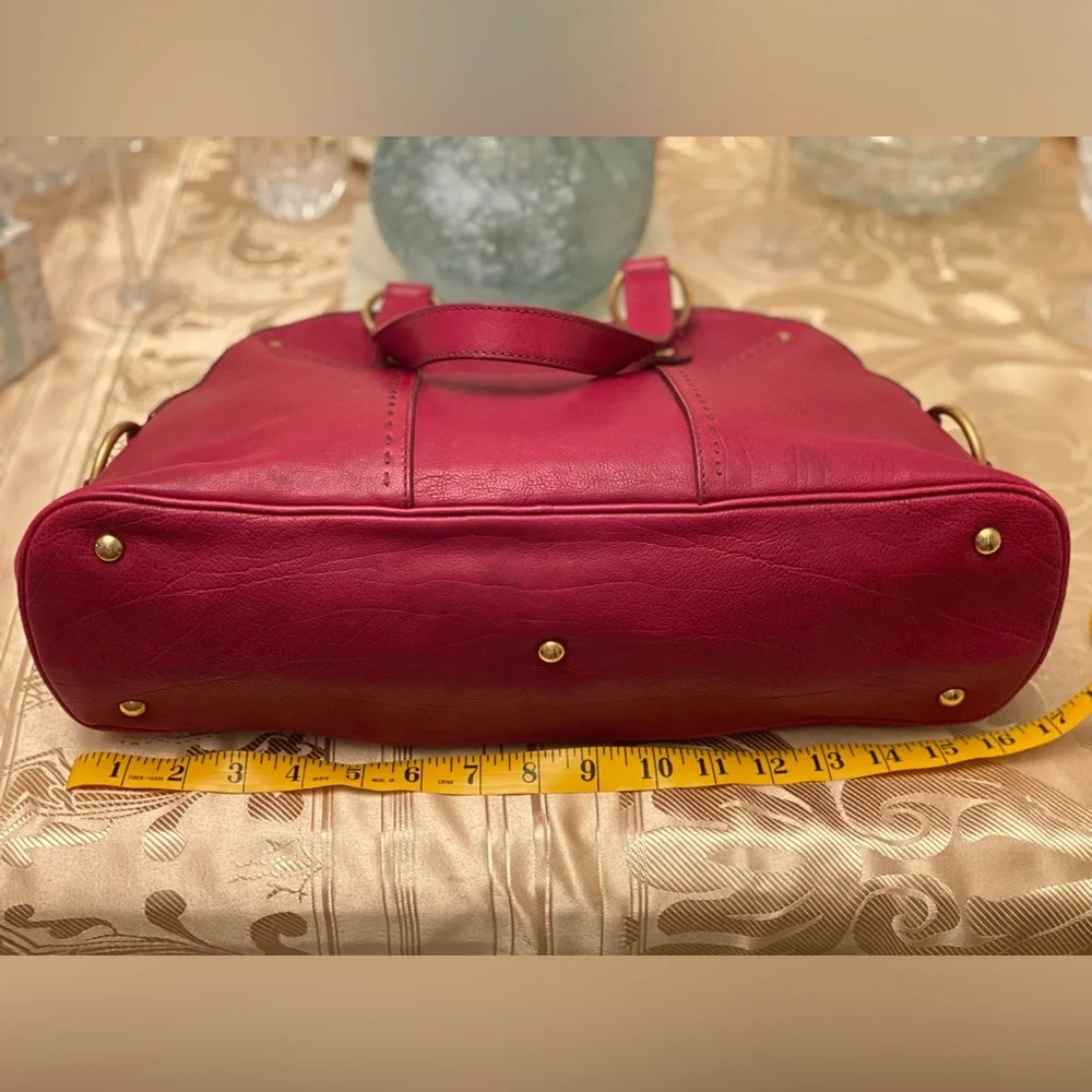 YSL bowling style leather bag